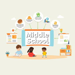 A comprehensive educational curriculum design for middle school students, taking into account the curriculum of elementary and high school levels, ensuring that learning objectives align and complement each other seamlessly throughout the educational stages
