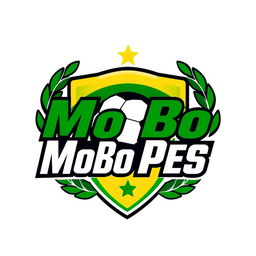 A logo design for a YouTube channel named 'MoBo Pes', inspired by the logos of traditional football teams
