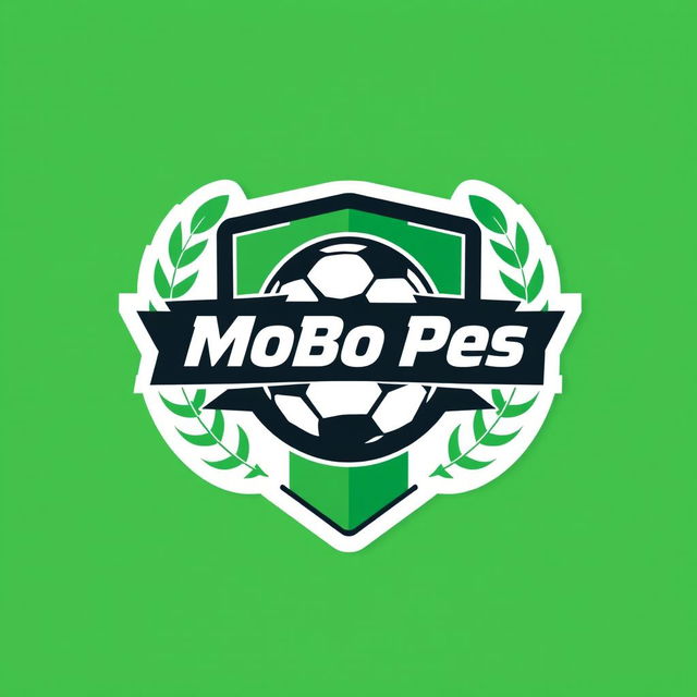 A logo design for a YouTube channel named 'MoBo Pes', inspired by the logos of traditional football teams