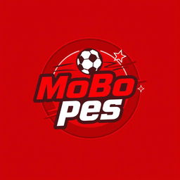 A logo design for a YouTube channel named 'MoBo Pes' featuring a bold red color scheme