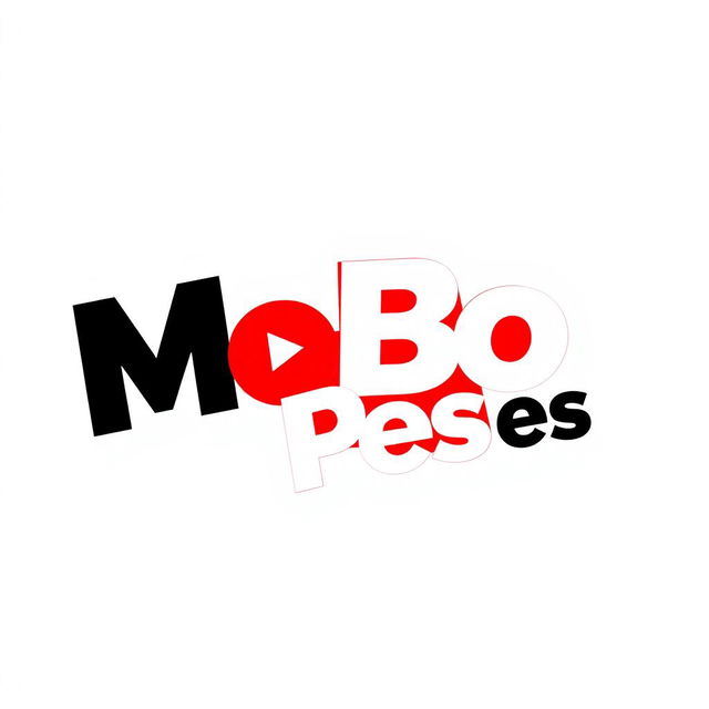 A modern and sleek logo design for a YouTube channel named 'MoBo Pes'