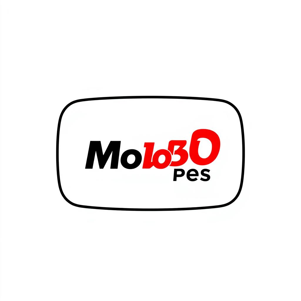 A modern and sleek logo design for a YouTube channel named 'MoBo Pes'