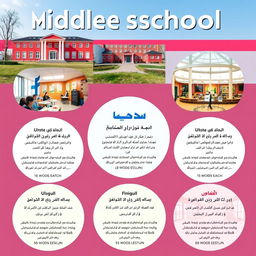 A visually appealing poster designed for middle school mathematics education, featuring 8 realistic images of Finnish schools