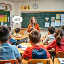 An engaging visual representation highlighting various behavioral problems in a classroom setting