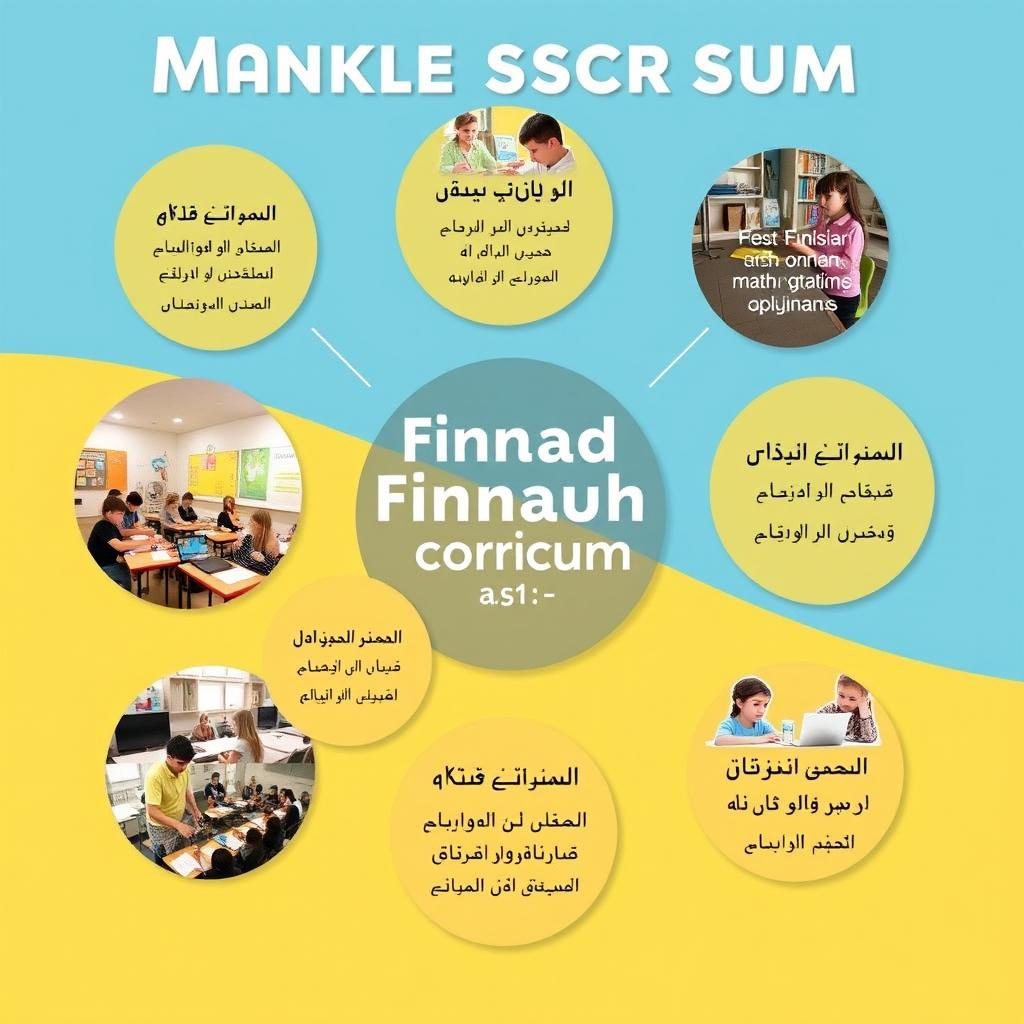 Design a visually appealing educational poster about a mathematics curriculum for middle school students