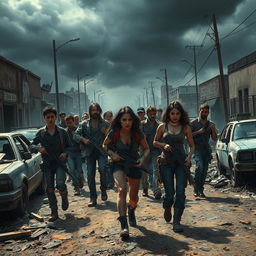 A gripping and intense scene from a post-apocalyptic world ravaged by a mysterious and deadly epidemic