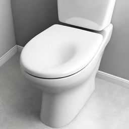 A high-quality, photo-realistic 3D render of a toilet seat