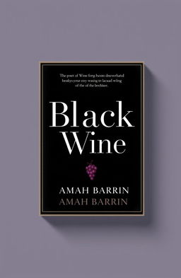 A book cover design for a novel titled 'Black Wine' by author Amah Barrin