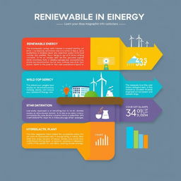 A visually appealing infographic design that features a mix of vibrant colors and clean layouts