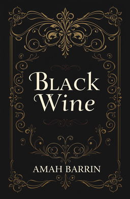 Book cover design for a novel titled 'Black Wine' by author Amah Barrin