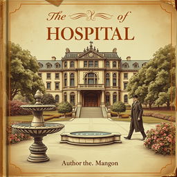 A vintage-style book cover showcasing a beautifully detailed illustration of an old-fashioned hospital