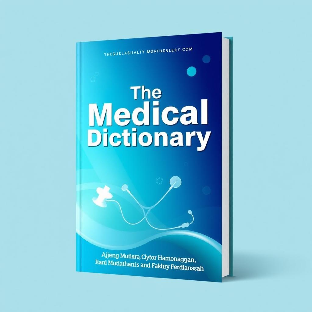 A beautifully designed book cover for 'The Medical Dictionary' by Ajeng Mutiara, Clynton Hamonangan, Rani Mutiara, and Fakhry Ferdiansyah