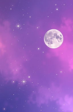 A mesmerizing background featuring a blend of purple, pink, and blue colors, embodying a tranquil cosmic theme