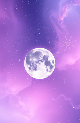 A mesmerizing background featuring a blend of purple, pink, and blue colors, embodying a tranquil cosmic theme