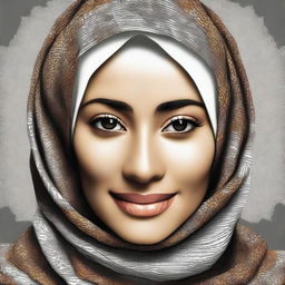 A high-quality digital art portrait of a woman radiating confidence and elegance