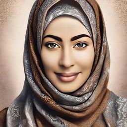 A high-quality digital art portrait of a woman radiating confidence and elegance