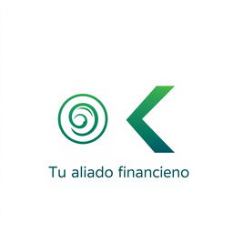 A modern and sleek logo featuring the initials 'O K' prominently displayed, designed for a money lending business