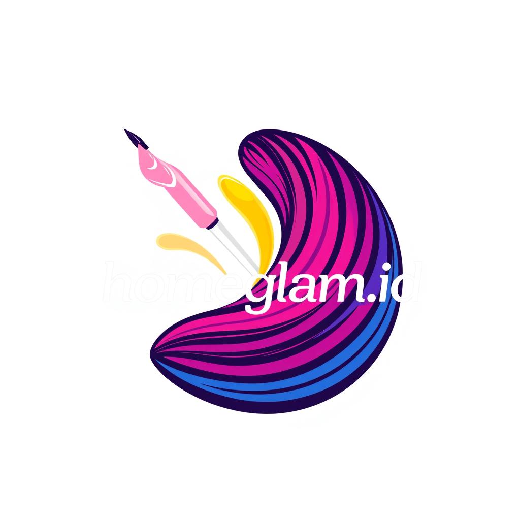 A modern and elegant logo design for a beauty business called 'homeglam