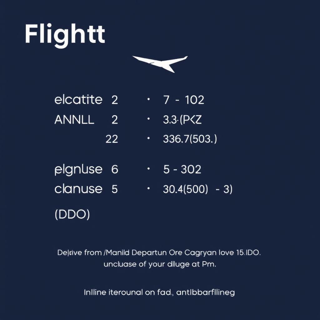 Flight itinerary with details: Departure from Manila (MNL) on August 2, arriving at Cagayan de Oro (CDO) on August 5 at 3 PM