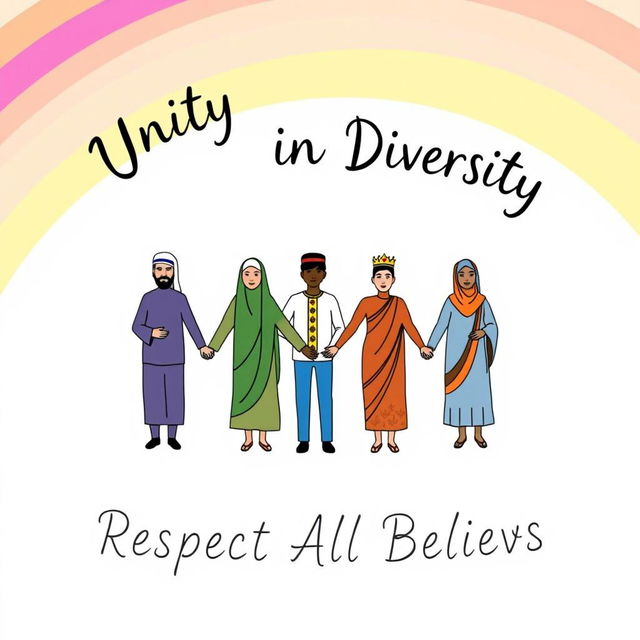 A simple yet impactful illustration symbolizing the fight against religious discrimination