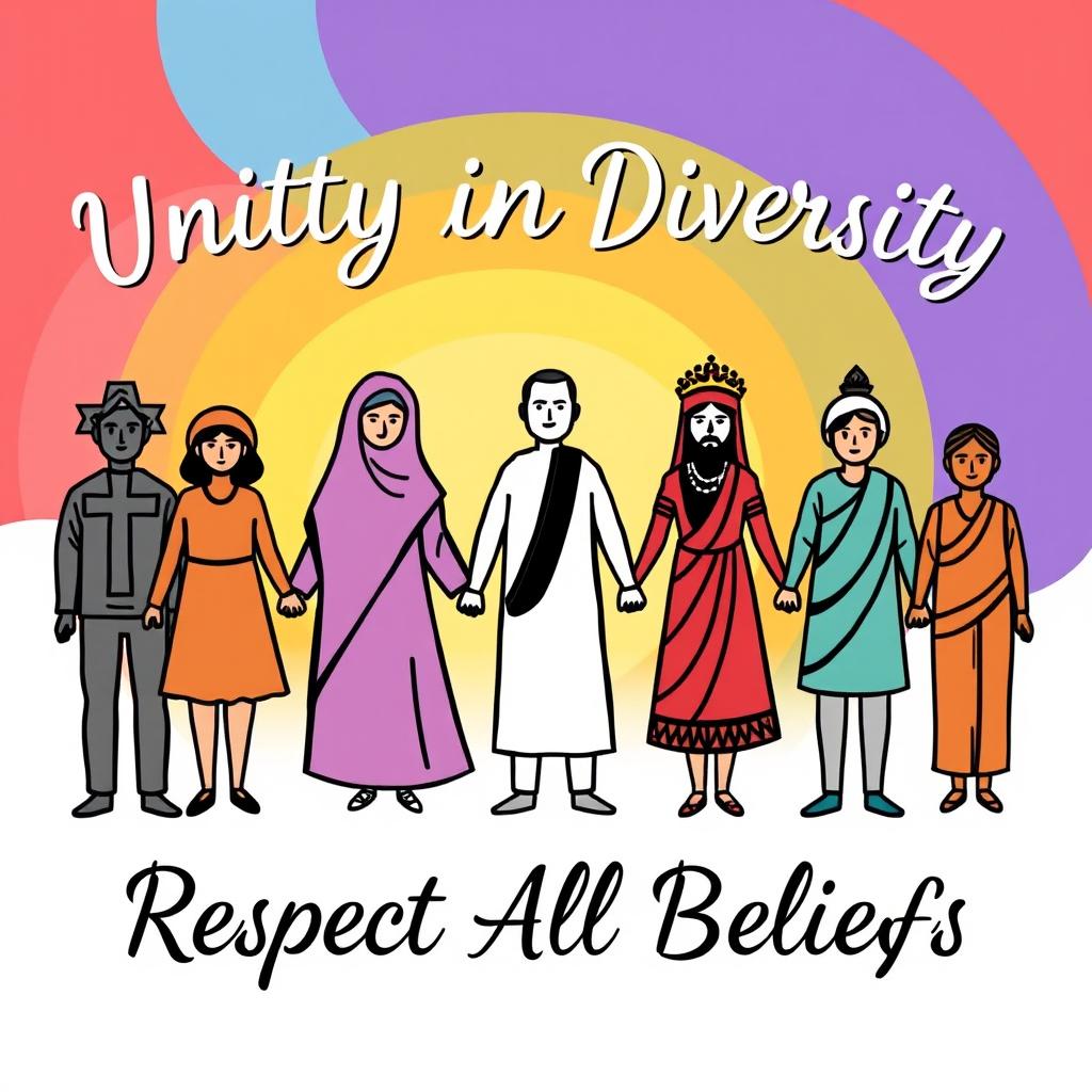 A simple yet impactful illustration symbolizing the fight against religious discrimination