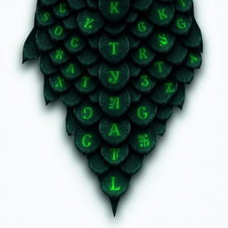 A fantasy art novel cover featuring dark green scales as the central element of the design