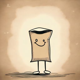 A high-quality digital art image featuring a person with a paper bag over their head