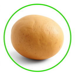 A 3D render of a realistic potato, showcasing its earthy brown skin with realistic texture and subtle imperfections