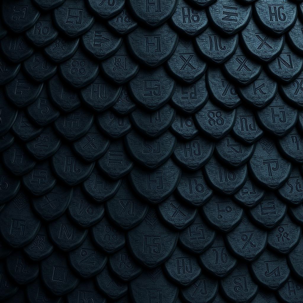 A fantasy art novel cover featuring magnificent black dragon scales as the primary design element