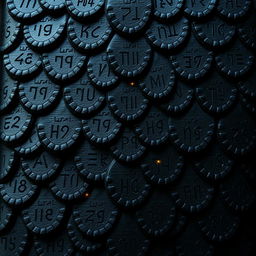 A fantasy art novel cover featuring magnificent black dragon scales as the primary design element
