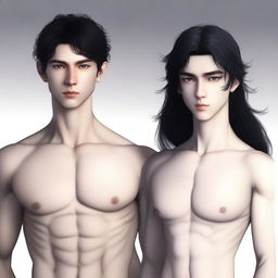 An elegant digital art image portrays two young protagonists, Colin and Eris, both 19 years old