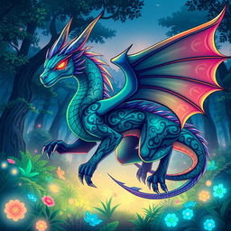 A dynamic and vibrant illustration of a mythical creature inspired by the concept of 'Gunzis'
