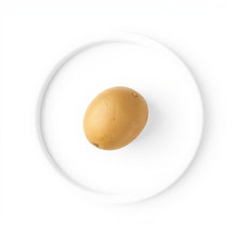 A 3D render of a realistic potato, with its earthy brown skin and textured surface prominently displayed