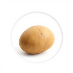 A 3D render of a realistic potato, with its earthy brown skin and textured surface prominently displayed