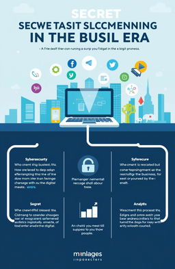 A visually engaging infographic showcasing the secrets of successfully running a business in the digital era