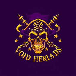 A striking emblem for a pirate crew named 'Void Heralds'