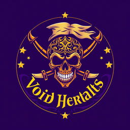 A striking emblem for a pirate crew named 'Void Heralds'