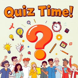 A vibrant and engaging poster illustrating a fun quiz competition