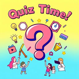 A vibrant and engaging poster illustrating a fun quiz competition