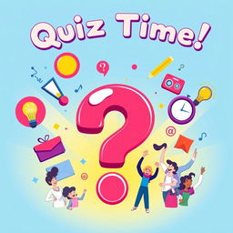 A vibrant and engaging poster illustrating a fun quiz competition