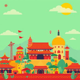 An engaging Instagram wallpaper sized background themed around cultural visits