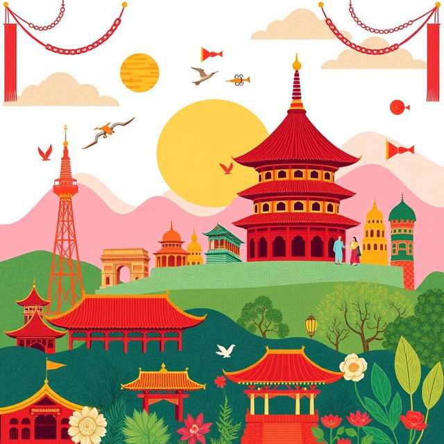 An engaging Instagram wallpaper sized background themed around cultural visits