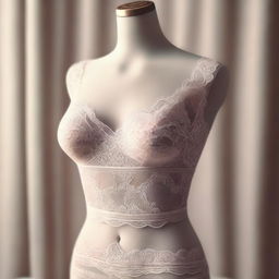 A high-quality digital art piece showcasing a tasteful display of lingerie