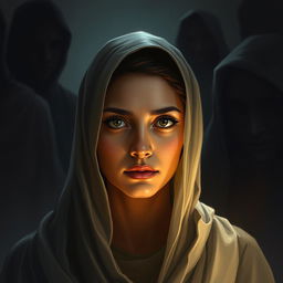A poignant image illustrating the shadow of persecution imposed by the Quraysh upon Sumayyah binti Khayyat