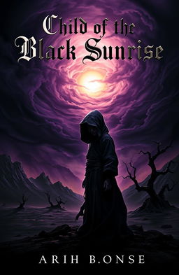 A dark fantasy book cover titled 'Child of the Black Sunrise'