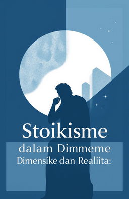 Book cover design for 'Stoikisme dalam Dimensi Logika dan Realita' featuring a minimalist and philosophical aesthetic