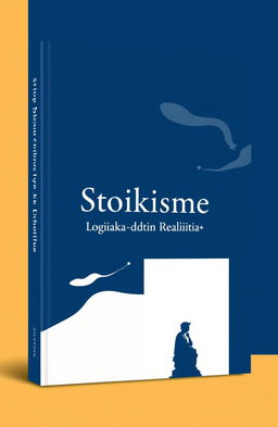 Book cover design for 'Stoikisme dalam Dimensi Logika dan Realita' featuring a minimalist and philosophical aesthetic
