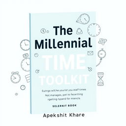 A captivating and modern cover design for the self-help book 'The Millennial Time Toolkit' by Apekshit Khare, focusing on the theme of effective time management