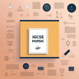 A high-quality digital art representing a textbook cover for IGCSE Physics