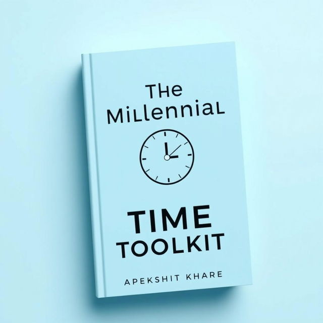 A sleek and modern cover design for the self-help book 'The Millennial Time Toolkit' by Apekshit Khare